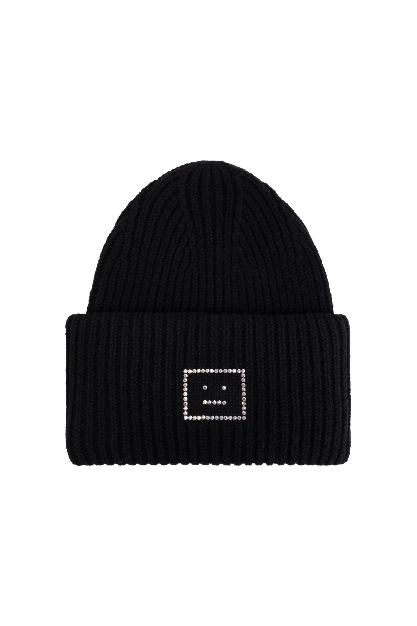 Black Woolen hat with logo Acne Studios - men women key